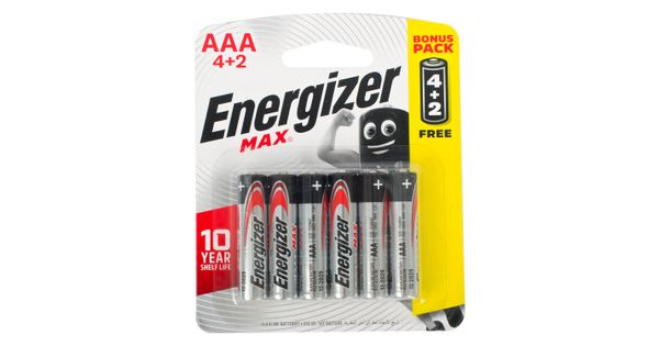Max Aaa Battery-6pack 4+2 Free Energizer product image
