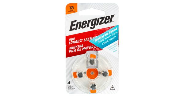 Hearing Aid Battery 13 Orange-4pack Zinc Air Energizer product image