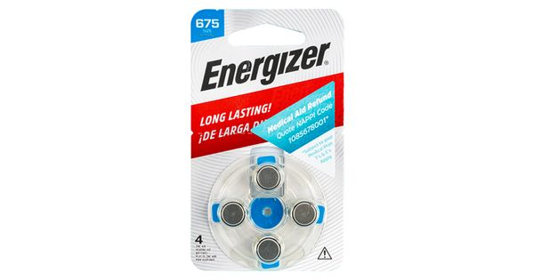Hearing Aid Battery 675 Blue-4pack Zinc Air Energizer product image