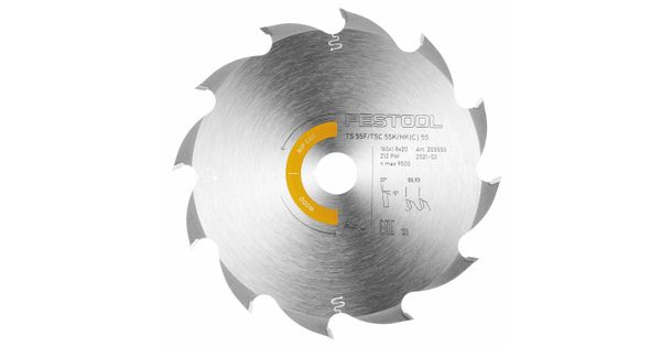 Festool Hw 160x1,8x20 Pw12 Wood Rip Cut Circular Saw Blade 160mm 12t product image