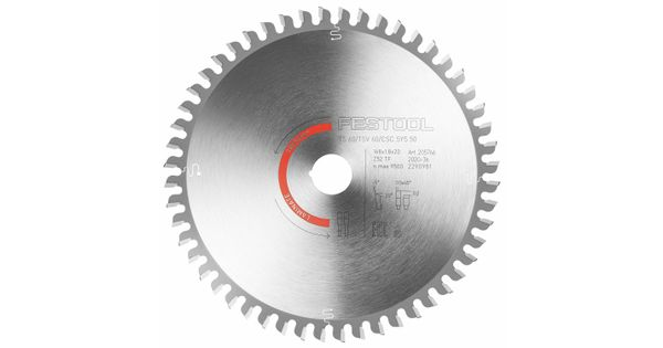 Festool HW 168x1,8x20 TF52 L LAMINATE/HPL Saw Blade 168mm 52T product image