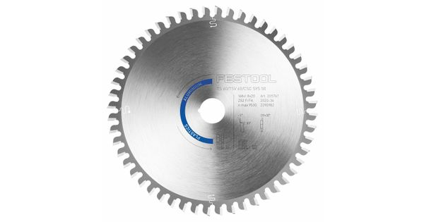 Festool HW 168x1.8x20 F/FA 52 Saw Blade for Aluminium and Plastics product image