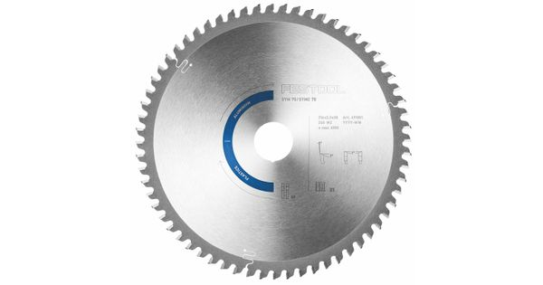 Festool HW 216x2,3x30 W60 Aluminium and Plastics Saw Blade 216mm 60T product image