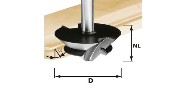 Festool HW D 64/27 S12 Mitre Tongue and Groove Cutter 45° product image