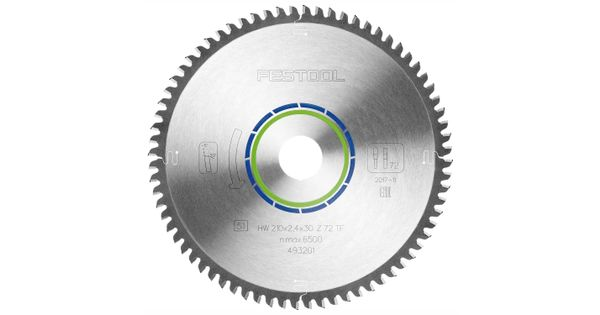 Festool HW 210x2,4x30 TF72 Aluminium/Plastics Circular Saw Blade 210mm x 30mm 72T product image