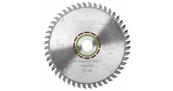 Festool HW 160x2,2x20 TF48 LAMINATE/HPL Saw Blade 160mm 48T product image