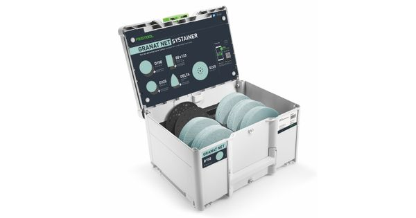 Festool D150 GR NET SYS Granat Net Abrasives Systainer³ Set (102 Pc) product image