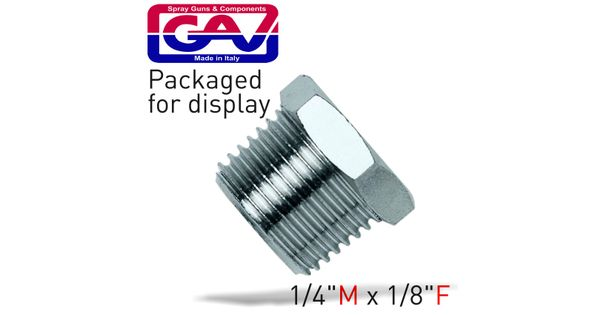 Taper Reducer Bush 1/4 X 1/8 M/f Packaged product image