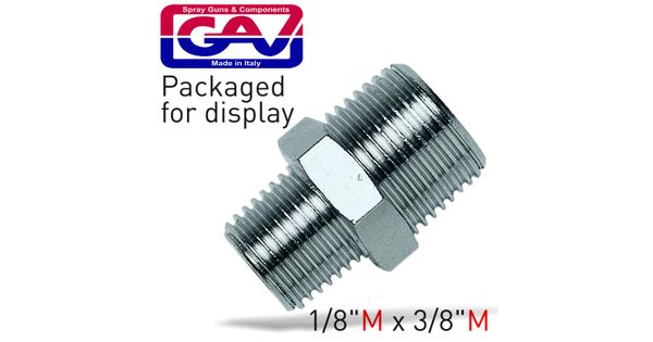 Taper Reducer Nipple 1/8 X 3/8 M/m Packaged product image