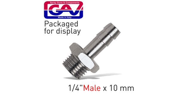 Hose Adaptor 1/4'm X 10mm Packaged product image