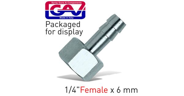 Hose Adaptor 1/4f X 6mm Packaged product image