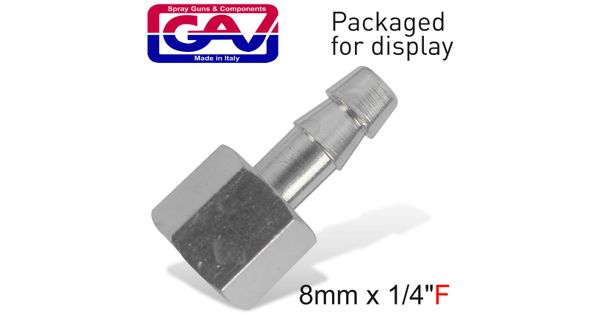 Hose Adaptor 8mm X 1/4'female Packaged product image