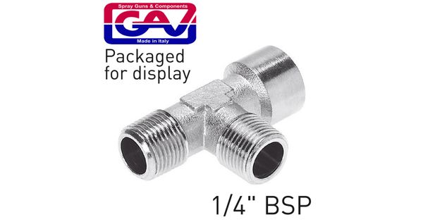 T Connector 1/4'mmf Packaged product image