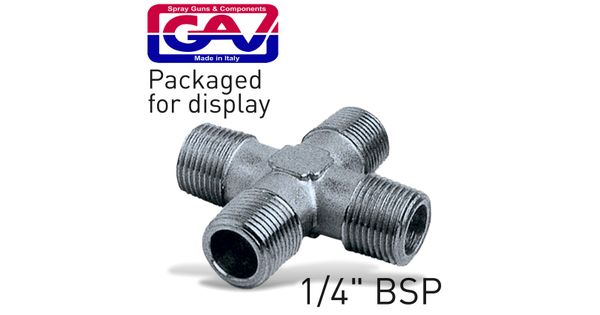 4-way Connector 1/4' Mmmm Packaged product image