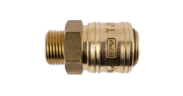 Brass Male Quick Coupler 3/8'm German product image