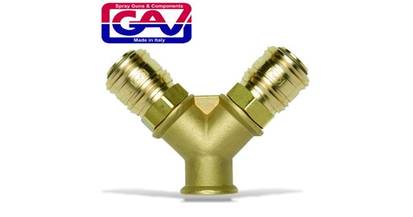 Brass Quick Coupler Two Way 3-8f German product image