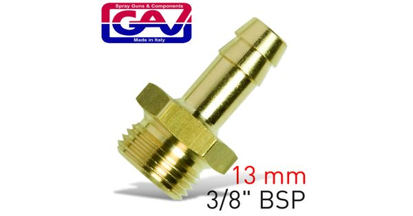 Brass Hose Tail 3/8 M X13mm product image