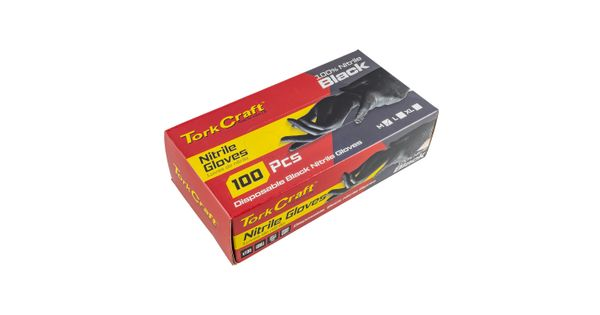Nitrile Glove L/duty Medium Black 100pc T/box product image
