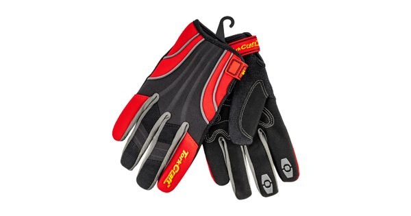 Mechanics Glove 2x Large Synthetic Leather Reinforced Palm Spandex Red product image