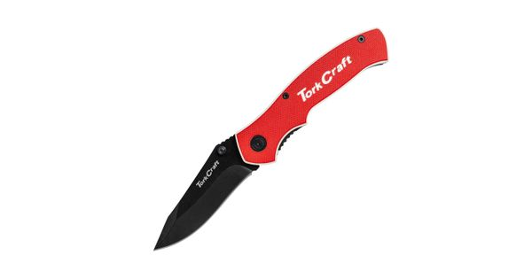 Knife Foldable Utility Red With G10 Material Handle And Belt Clip product image