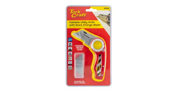 Knife Utility S/steel Blades Foldable With Belt Clip product image