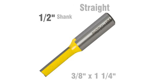 Straight Bit 3/8'(9.5mm) X 1 1/4'(31.8mm) Cut 2 Flute With Bottom Cut product image