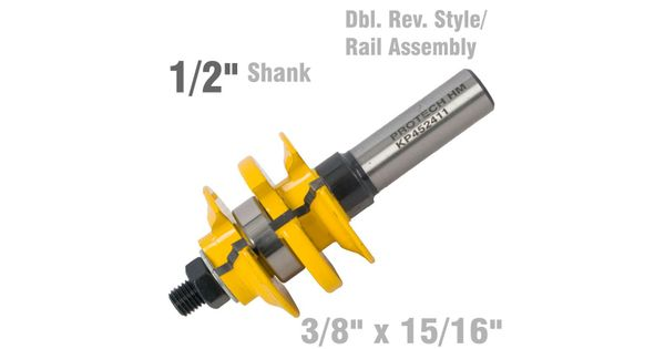 Double Reversable Style & Rail Asembly Ogee 3/8' X 15/16' 1/2' Shank product image