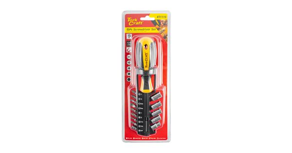 15pc Screwdriver Set With Bits Sockets And Belt Clip product image