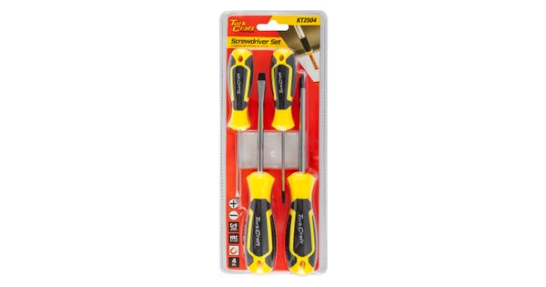 4pc Screwdriver Set ( Ph2x100mm Ph0x75mm Sl3x75mm 6x100mm) product image