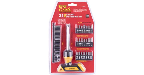 31pc Screwdriver Ratchet T-handle Bit Set product image