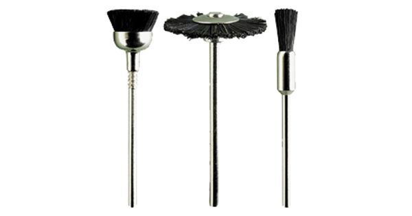 Assorted Black Bristle Brushes. 3pcs product image