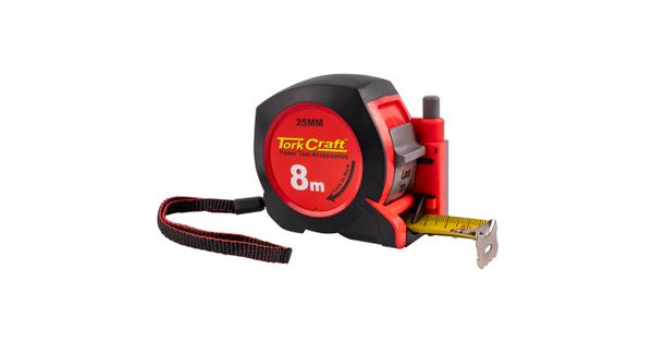 Measuring Tape With Marker 8m X 25mm Rubber Casing Matt Finish product image