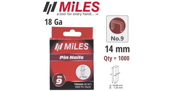 Galv Headless Pin 18g 14mm X 1000pcs Miles No9 product image