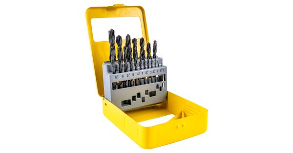 Drill Bit Set 19pce Roll Forged Metal Case product image