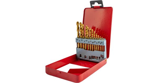 Drill Bit Set 13pce Tin. Coated Metal Case product image