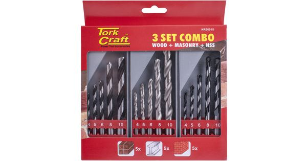 Drill Bit 3 Set Combo Wood + Masonry + Hss product image