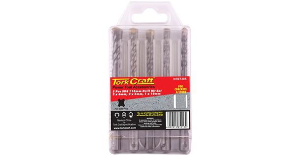 Sds 110mm Drill Bit Set 5pc 2 X6mm, 2 X 8mm, 1x10mm product image