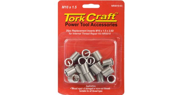 Tork Craft Replacement Inserts M10 X 1.5 X 20mm 2D 20pc for NR5010 product image