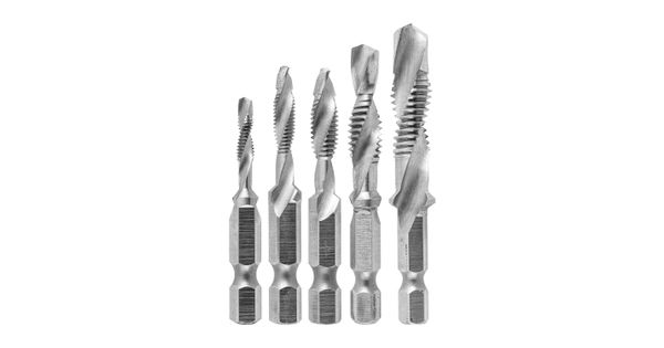 Drill Tap Hss 5pc Set Metric M4/m5/m6/m8/m10 3-in-1 product image