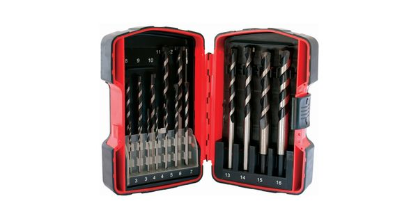 Masonry Drill Bit Set 16pc 3 - 16mm In Plastic Case product image