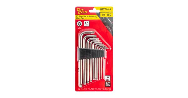 10pc Torx-security Set T9-t50 Cr-v Carded product image