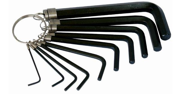 10pc Hex Allen Key Set On Key Ring Sizes- 1.5,2,2.5,3,4,5,5.5,6,8,10mm product image