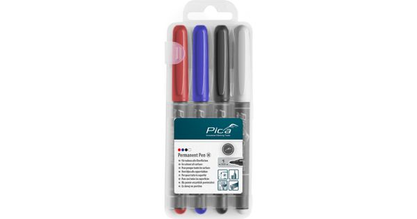 Permanent Pen 4pcs Set Medium Ass. Colors With Instant-white Pen product image