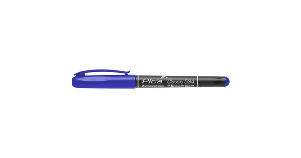Permanent Pen Blue Medium Tip 1mm product image