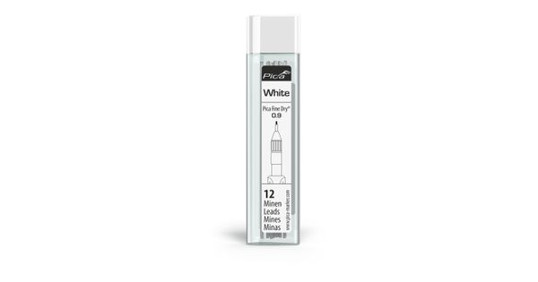 Pica Fine Dry 0.9mm Lead 12pc Refill Set White product image
