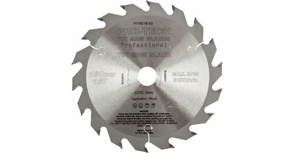Saw Blade Tct 160x2.2x20x18t Wood Prof. Pro-tech Fes. Ts55 Pw1 product image