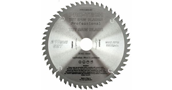 Saw Blade Tct 210x2.4x30x52t Wood Prof. Pro-tech Fes. Ts75 product image