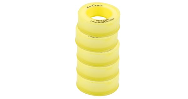 Ptfe Tape 12mmx0.075mmx10m X 5 Rolls Pack product image