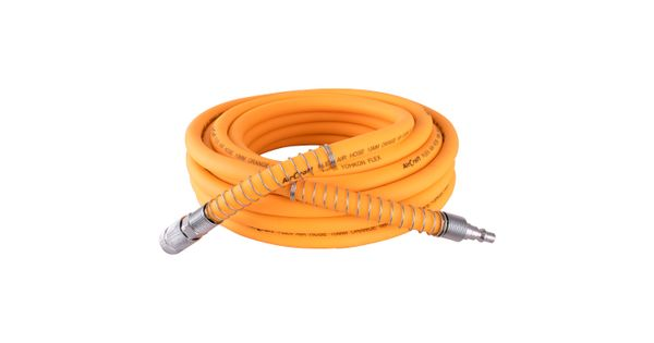 Flex Air Hose Kit 10mm X 10m Orange W/quick Coupler & Connector Yohko product image