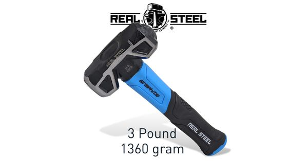 Hammer Sledge/cross Strike 1.3kg 3lb Graph. Handle Real Steel product image